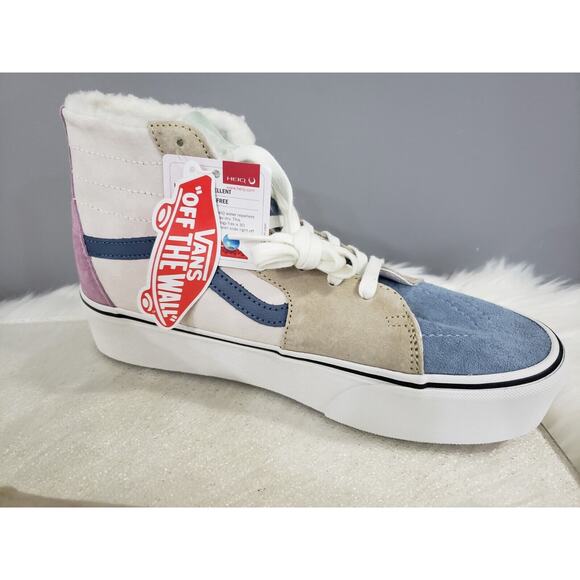 NEW Vans Sk8 Hi Tapered Stackform Pig Suede Shoes Women's 11.5 Men's 10 pastel - Picture 5 of 11